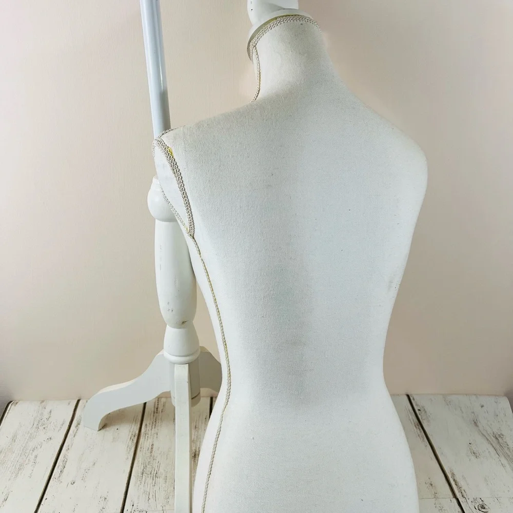 Mannequin Female Torso Body Dress Form White Adjustable Tripod Stand - Picture 4 of 7